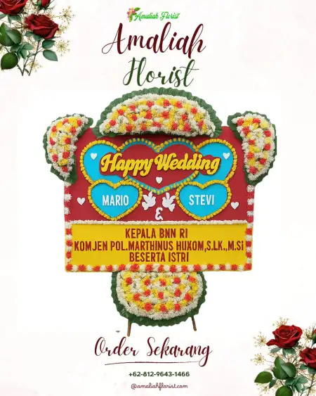 Papan Bunga Pernikahan Tegaldlimo